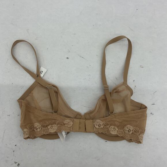 COPY- Calvin Klein 32D Women's Sheer Push Up Bra - Tan Nylon, Preowned - Picture 3 of 5